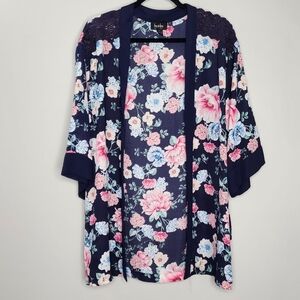 Floral Navy Kimono Robe